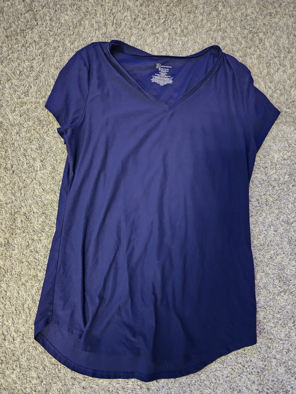 Blue V-neck Top